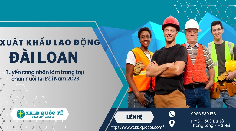 Xuất khẩu lao động Đài Loan- Tuyển 1 nam làm trang trại chăn nuôi tại Đài Nam 2023