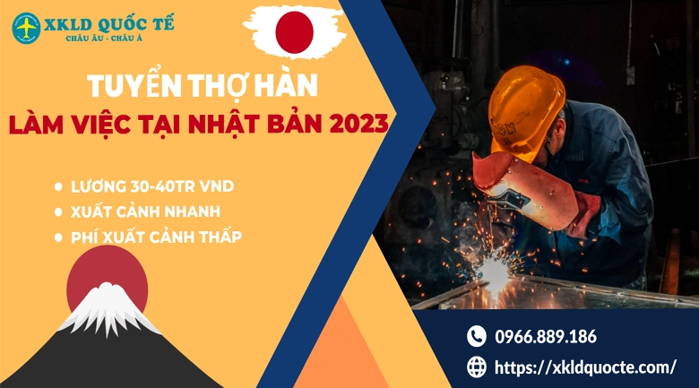 Xuất khẩu lao động Nhật Bản- Tuyển 2 công nhân hàn bán tự động làm việc tại Nhật Bản 2023