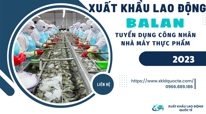 XUẤT KHẨU LAO ĐỘNG CHÂU ÂU- TUYỂN CÔNG NHÂN NHÀ MÁY THỰC PHẨM LÀM VIỆC TẠI BALAN 2023