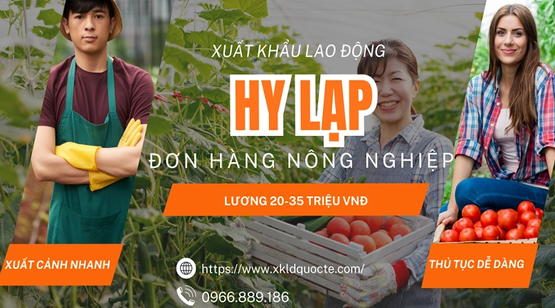 Xuất Khẩu Lao Động Châu Âu - Tuyển SLL Nam Nữ Làm Nông Nghiệp Tại Hy Lạp 2023